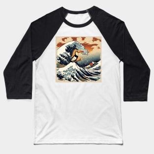 Toucan in the Great Wave Bird Watching Ornithology Bird Feeder Birding Dad Baseball T-Shirt